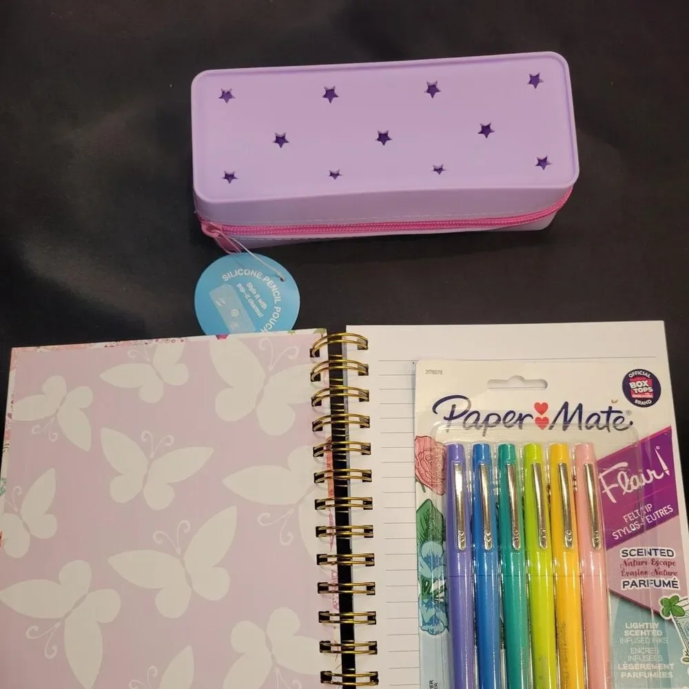 Butterfly notepad with Paper-mate.